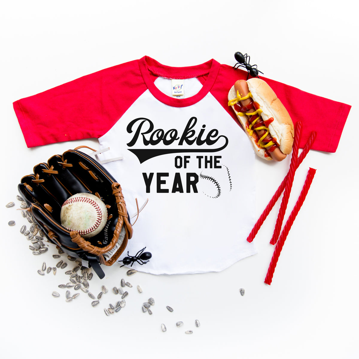 First Birthday Shirt Personalized Rookie of the Year raglan