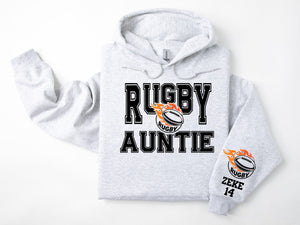 Rugby Personalized Hoodie Sweatshirt for Mom, Dad or Family Supporters