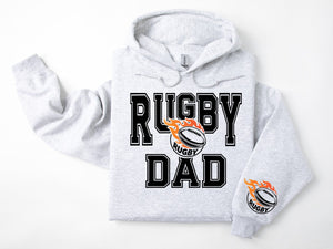 Rugby Personalized Hoodie Sweatshirt for Mom, Dad or Family Supporters