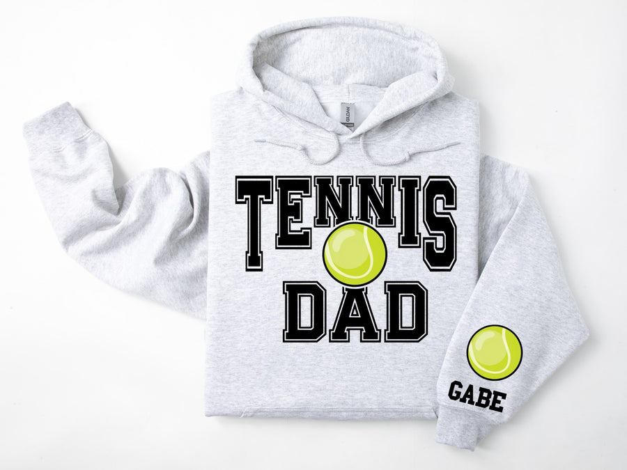 Tennis Personalized Hoodie Sweatshirt for Mom, Dad or Family Supporters