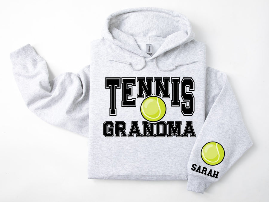 Tennis Personalized Hoodie Sweatshirt for Mom, Dad or Family Supporters