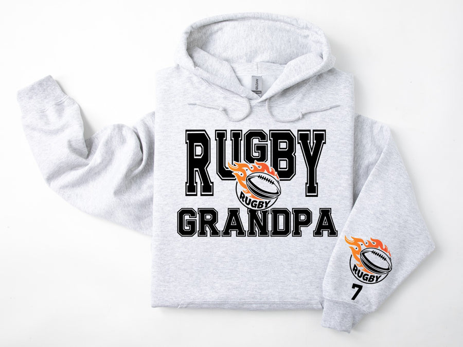 Rugby Personalized Hoodie Sweatshirt for Mom, Dad or Family Supporters