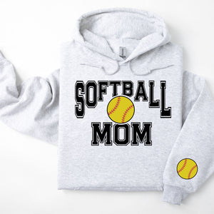 Softball Personalized Hoodie Sweatshirt for Mom, Dad or Family Supporters