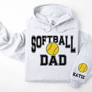 Softball Personalized Hoodie Sweatshirt for Mom, Dad or Family Supporters