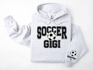 Soccer Personalized Hoodie Sweatshirt for Mom, Dad or Family Supporters