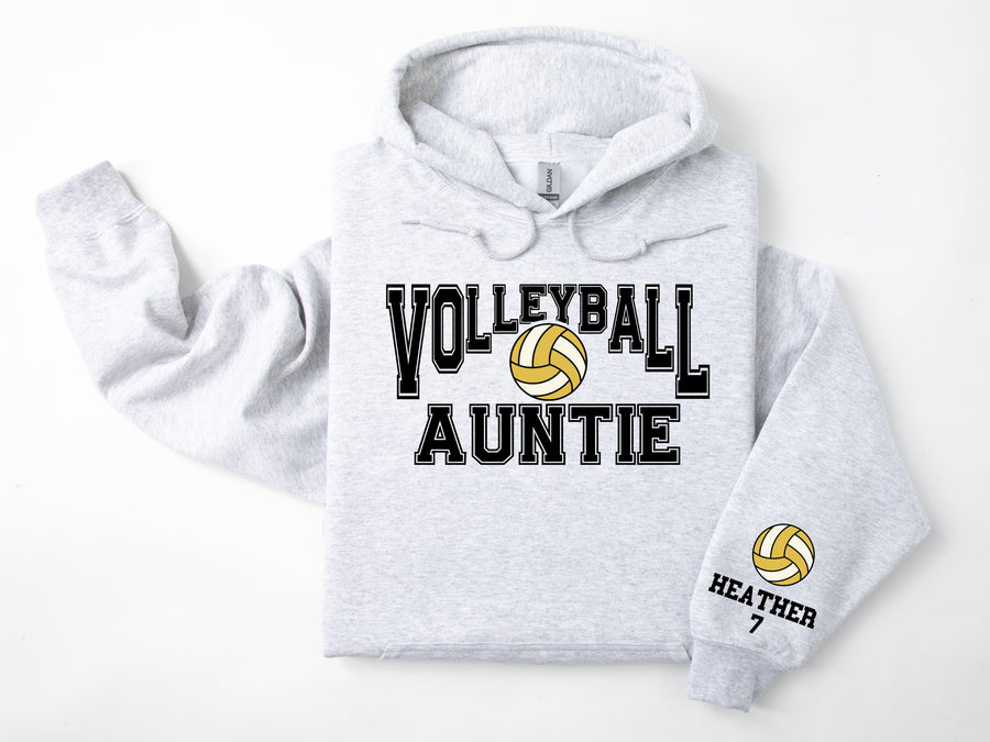 Volleyball Personalized Hoodie Sweatshirt for Mom, Dad or Family Supporters