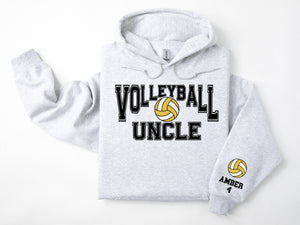 Volleyball Personalized Hoodie Sweatshirt for Mom, Dad or Family Supporters