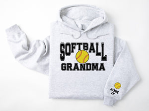 Softball Personalized Hoodie Sweatshirt for Mom, Dad or Family Supporters