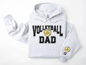 Volleyball Personalized Hoodie Sweatshirt for Mom, Dad or Family Supporters