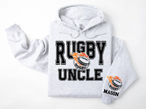 Rugby Personalized Hoodie Sweatshirt for Mom, Dad or Family Supporters