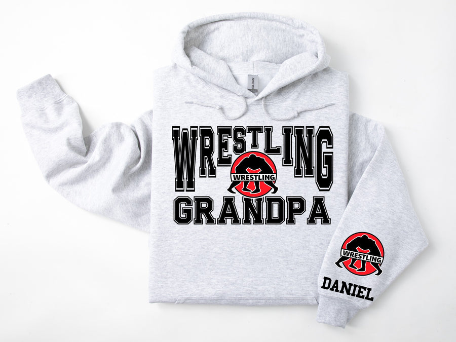 Wrestling Personalized Hoodie Sweatshirt for Mom, Dad or Family Supporters