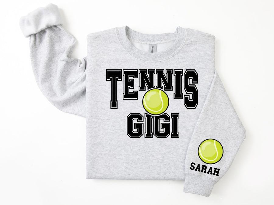 Tennis Personalized Sweatshirt for Mom, Dad or Family Supporters