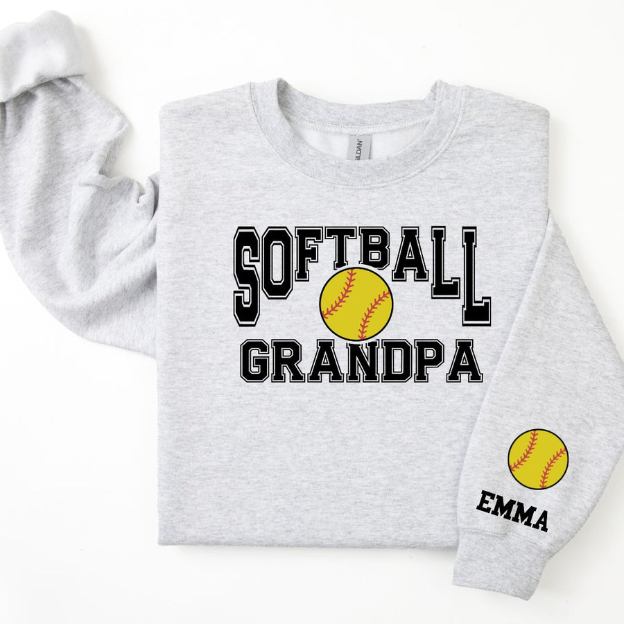 Softball Personalized Sweatshirt for Mom, Dad or Family Supporters