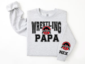 Wrestling Personalized Sweatshirt for Mom, Dad or Family Supporters