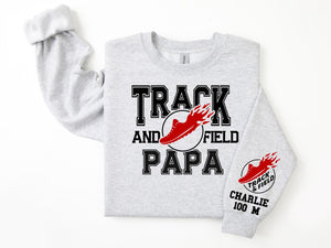 Track and Field Personalized Sweatshirt for Mom, Dad or Family Supporters