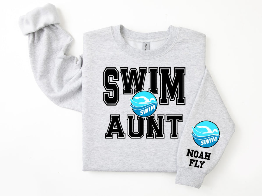 Swim Personalized Sweatshirt for Mom, Dad or Family Supporters