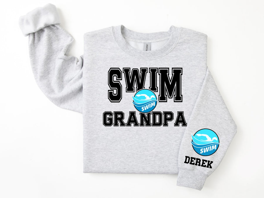 Swim Personalized Sweatshirt for Mom, Dad or Family Supporters