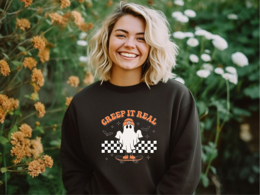 Creep It Real Adult Halloween Sweatshirt