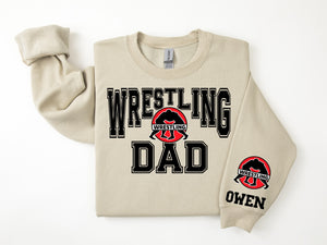 Wrestling Personalized Sweatshirt for Mom, Dad or Family Supporters