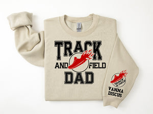 Track and Field Personalized Sweatshirt for Mom, Dad or Family Supporters