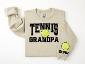 Tennis Personalized Sweatshirt for Mom, Dad or Family Supporters