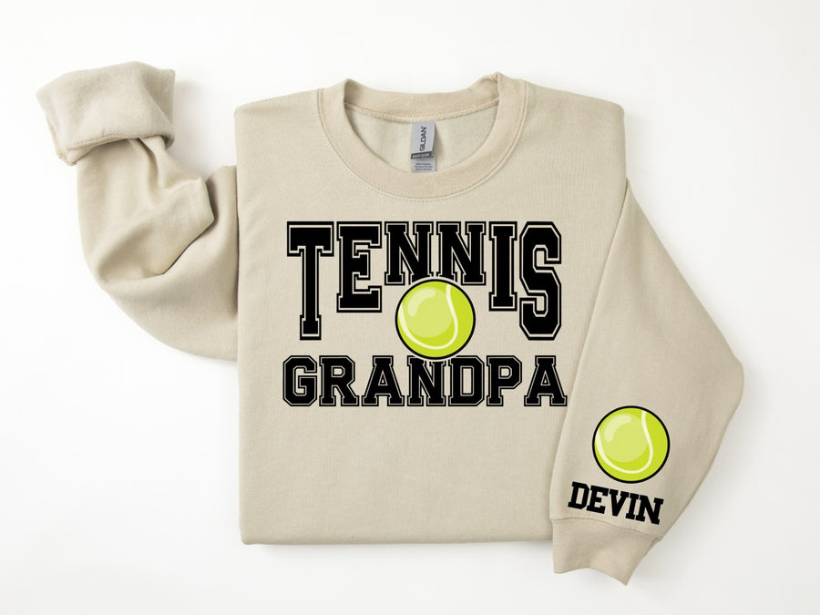 Tennis Personalized Sweatshirt for Mom, Dad or Family Supporters