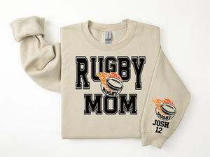 Rugby Personalized Sweatshirt for Mom, Dad or Family Supporters