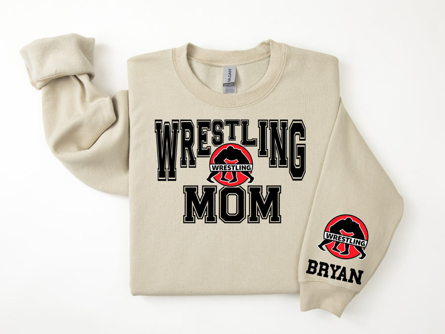 Wrestling Personalized Sweatshirt for Mom, Dad or Family Supporters