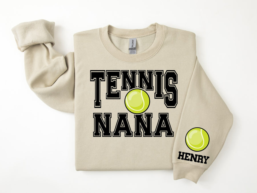 Tennis Personalized Sweatshirt for Mom, Dad or Family Supporters