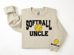 Softball Personalized Sweatshirt for Mom, Dad or Family Supporters