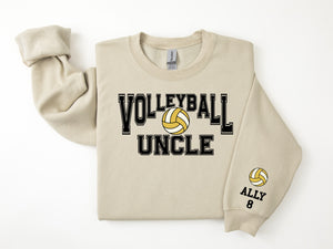 Volleyball Personalized Sweatshirt for Mom, Dad or Family Supporters