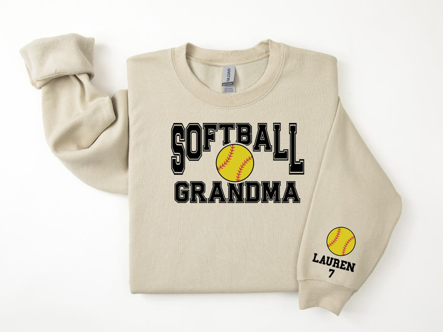 Softball Personalized Sweatshirt for Mom, Dad or Family Supporters