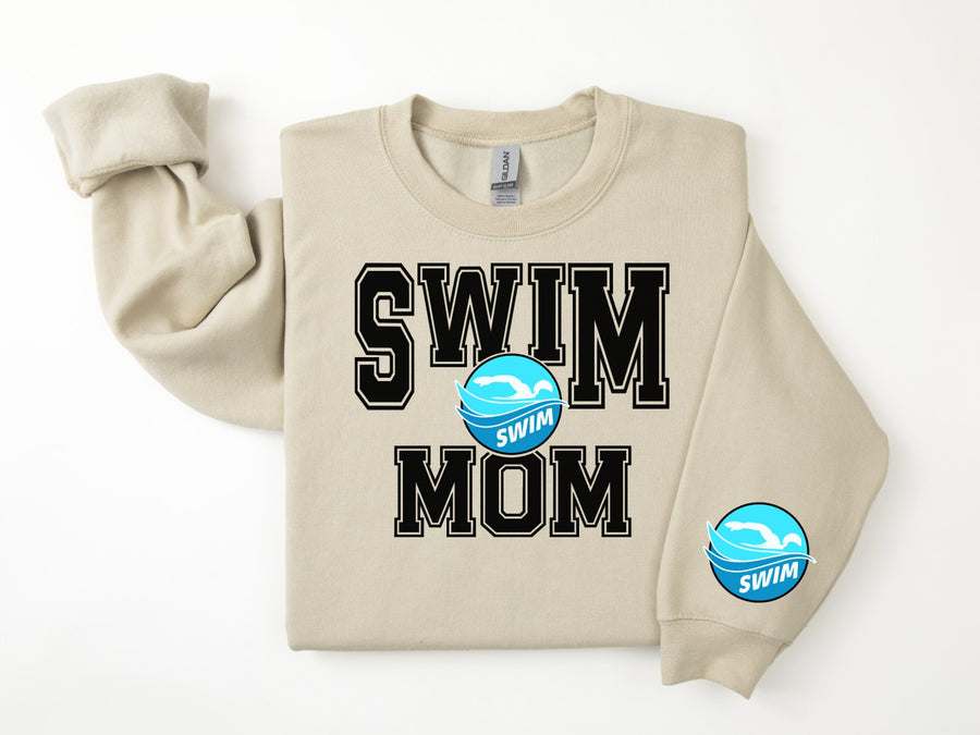 Swim Personalized Sweatshirt for Mom, Dad or Family Supporters