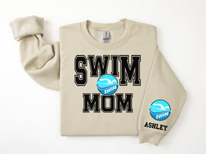 Swim Personalized Sweatshirt for Mom, Dad or Family Supporters