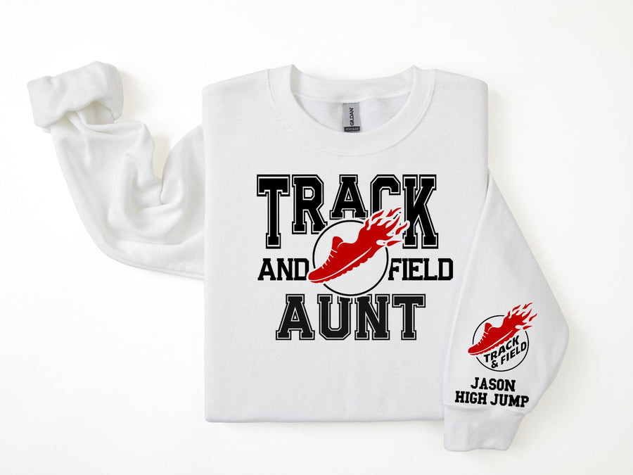 Track and Field Personalized Sweatshirt for Mom, Dad or Family Supporters