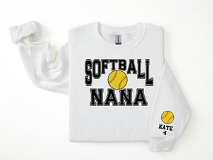 Softball Personalized Sweatshirt for Mom, Dad or Family Supporters