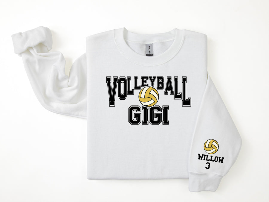 Volleyball Personalized Sweatshirt for Mom, Dad or Family Supporters