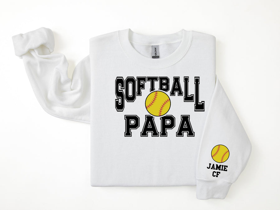 Softball Personalized Sweatshirt for Mom, Dad or Family Supporters