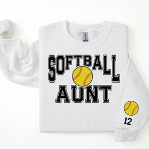 Softball Personalized Sweatshirt for Mom, Dad or Family Supporters