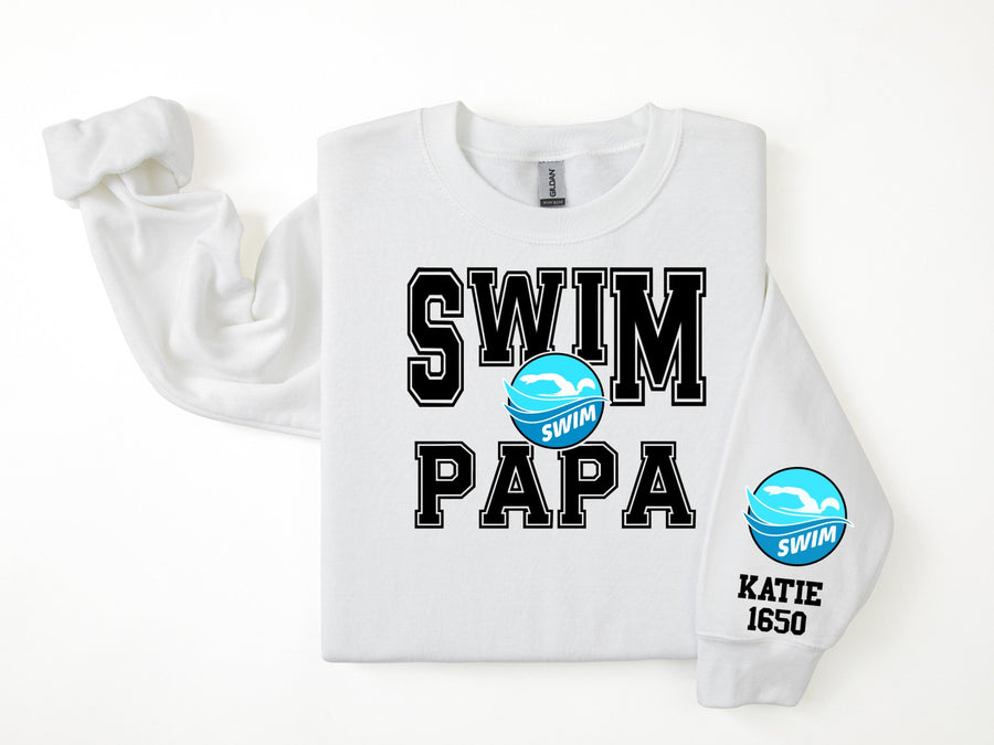 Swim Personalized Sweatshirt for Mom, Dad or Family Supporters