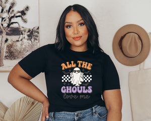 All The Ghouls Love Me Halloween Adult T-shirt