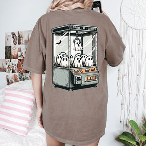 "Grab-A-Ghost" Claw Machine Adult Halloween T-shirt