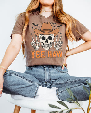 Yee Haw Retro Adult Halloween T-shirt