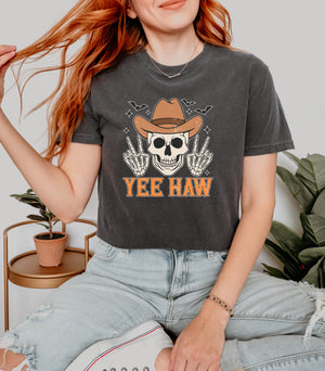 Yee Haw Retro Adult Halloween T-shirt