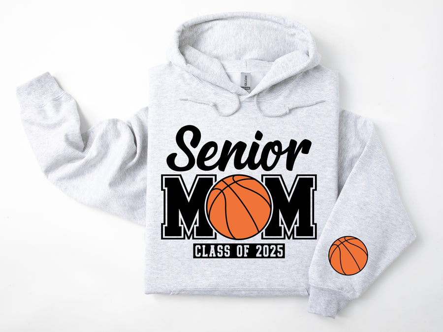 Senior Mom Personalized Basketball Hoodie Sweatshirt