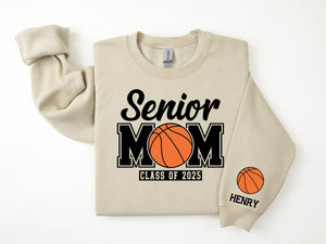 Senior Mom Personalized Basketball Sweatshirt