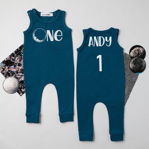 One Moon Slim Fit Personalized Sleeveless Romper