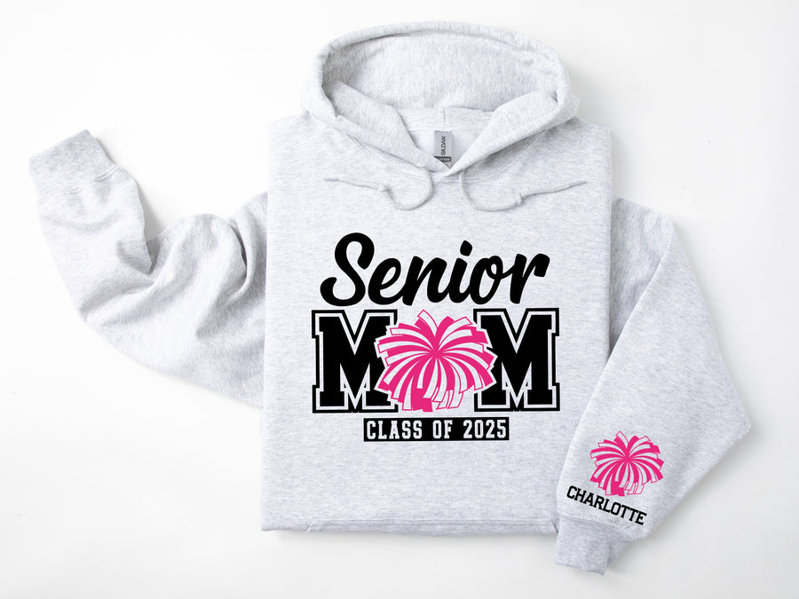 Senior Mom Personalized Cheer Hoodie Sweatshirt