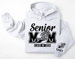 Senior Mom Personalized Cross Country Hoodie Sweatshirt