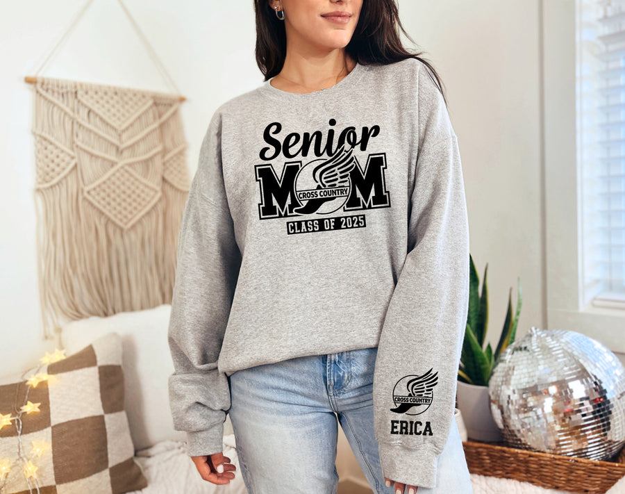 Senior Mom Personalized Cross Country Sweatshirt